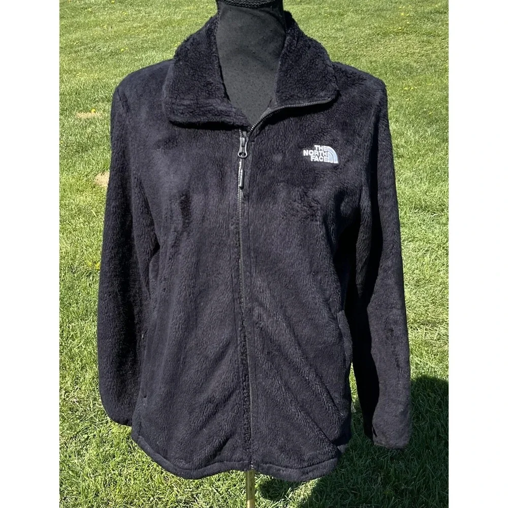 The North Face‎ Osito Jacket Womens Medium Black Plush Fleece Full Zip Pockets